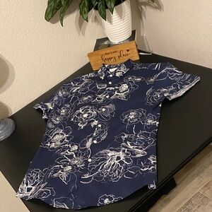 Asos Design Floral Navy Button-up